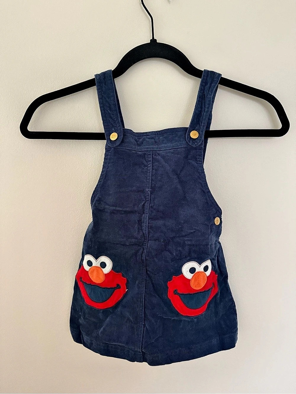 Vintage Sesame Street Elmo Corduroy Jumper 2T Like New